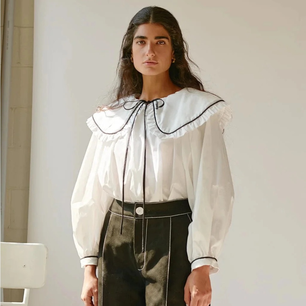 ISO Eliza Faulkner Sawyer Top in White